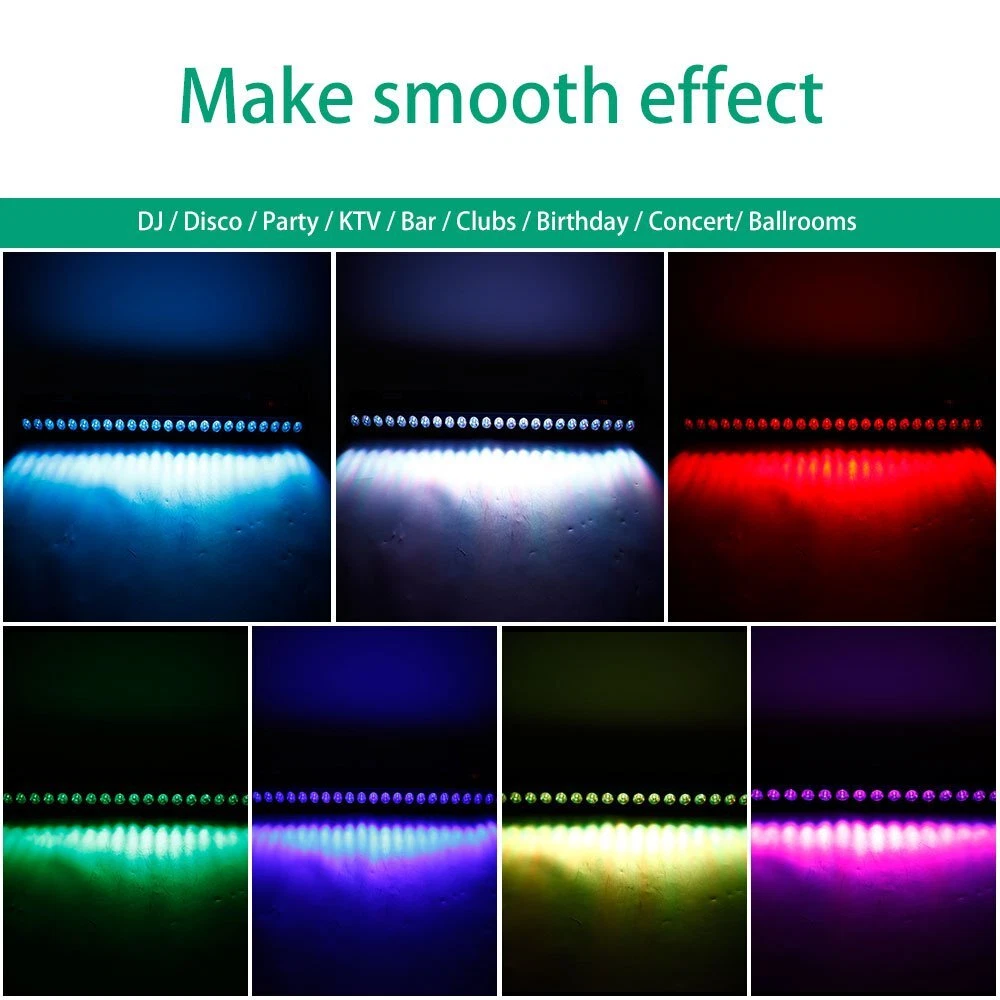 U`King 24 LED Wall Washer Light Bar RGB DMX Bühnenlicht DJ Party Club Strahler