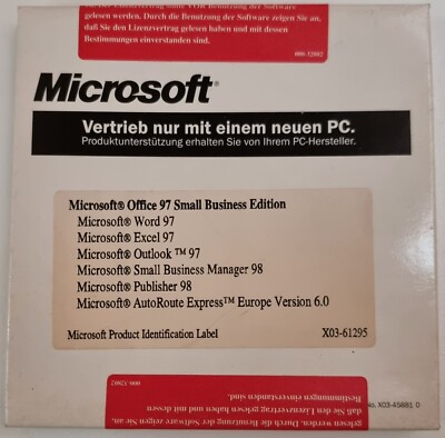 Original Microsoft Office 97 Small Business Edition CD   Deutsch   für Retro-PCs
