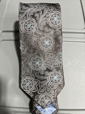John W. Nordstrom Men's Tie Necktie Silk Grey/Silver