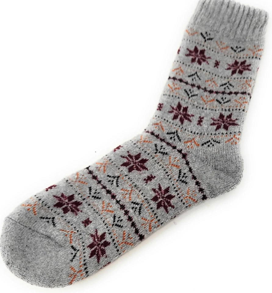 Mujeres Calcetines de Lana de Cordero Cálidos Invierno Bota Térmica Crew Damas Calcetines Corazones Estampados Foto 3 de 4