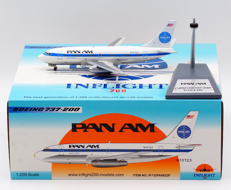 Inflight For PAN AM FOR BOEING 737-200 N70723 1:200 Aircraft