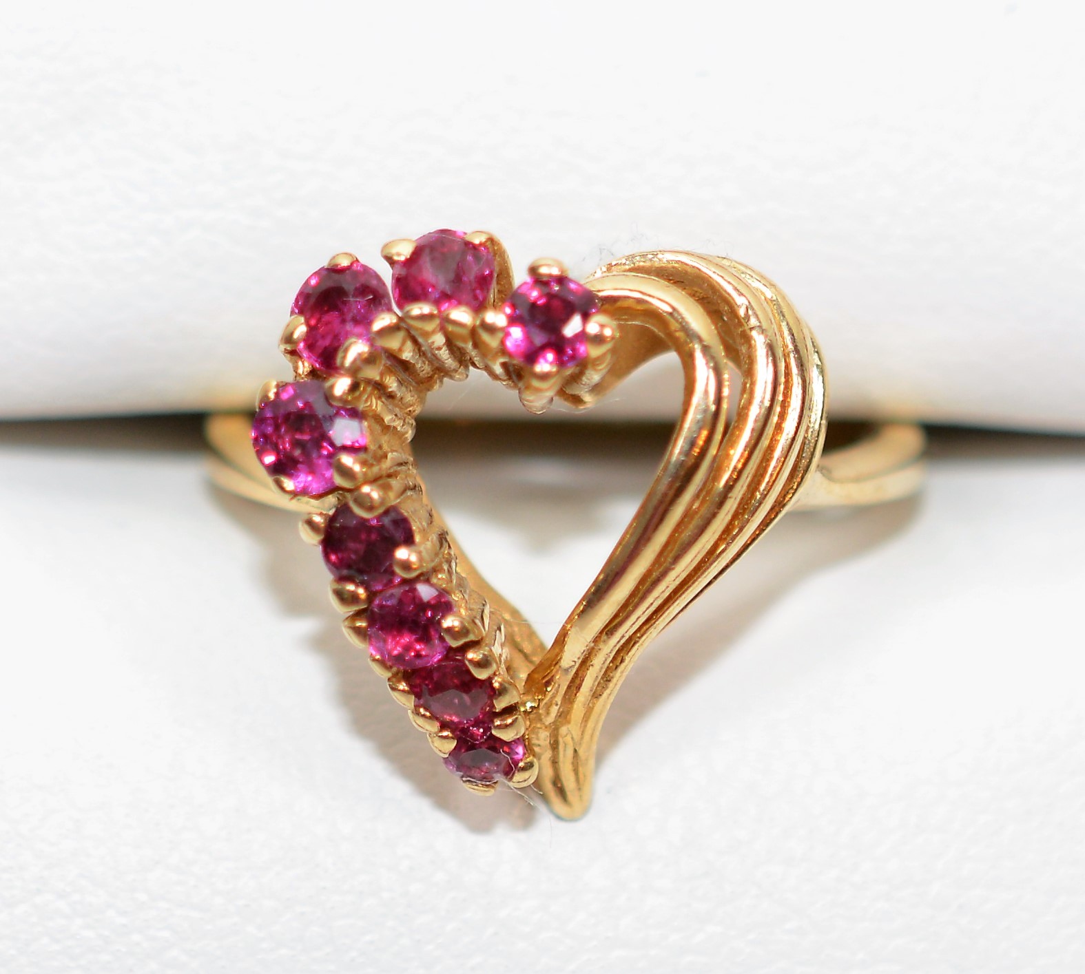 Natural Ruby Ring 14K Solid Gold .48tcw Gemstone … - image 5