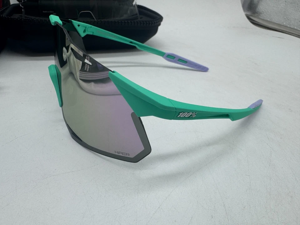 100% Hypercraft Xs Soft Tact Mint Hiper 镜片运动骑行太阳镜 — 第 4/4 张图片