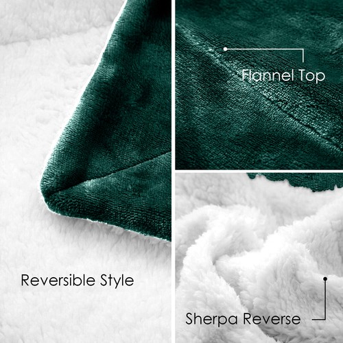 Large Fluffy Sherpa Fleece Blanket Ultra Soft Reversible Warm Sofa Bed Throws - Picture 19 of 52