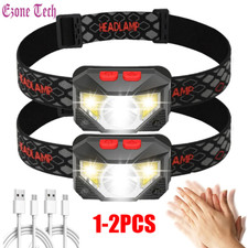 Headlamp Rechargeable Super Bright LED Head Light Forehead Flashlight Fr Outdoor