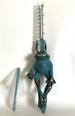 Frog Rain Gauge with 5'' Capacity Glass Vial   Charming and Functional Design