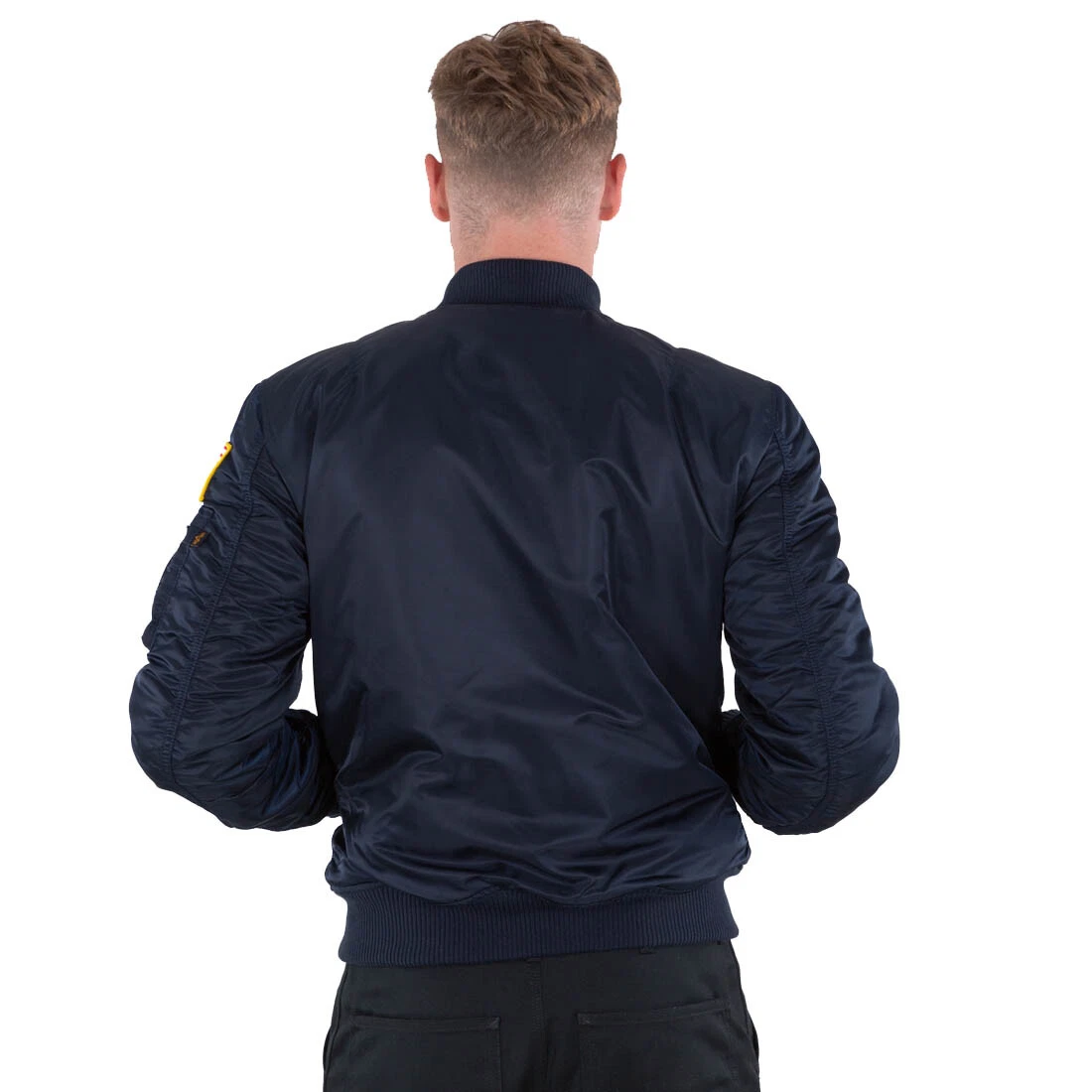 Nasa navy blue bomber hotsell jacket
