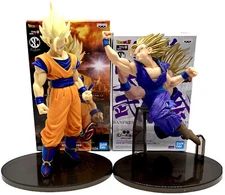 Bandai Dragon Ball Z Set Of 2 Super Saiyan Son Goku & Son Gohan Statue Figures