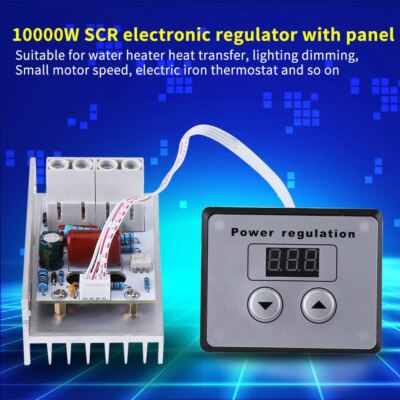 10000W SCR Digital Voltage Regulator Speed Control Dimmer Thermostat AC 220V B9