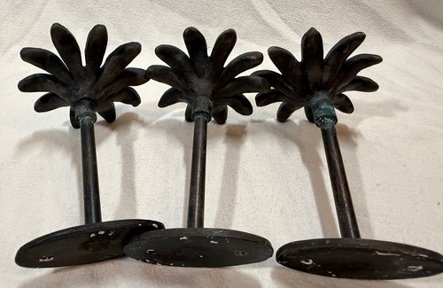 10 Daisy Flower Metal Curtain Holdback Tie Backs • Cast Iron Black - Picture 16 of 16