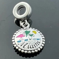Pandora Miami Florida Dangle Charm 925 Ale Silver With Gift Box #93