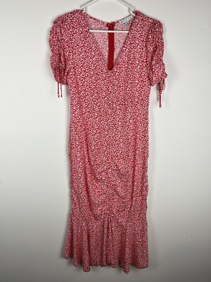 Hyfve Floral Ditsy Red Midi Dress Bodycon Short Sleeve Medium | eBay Hyfve Floral Ditsy Red Midi Dress Bodycon Short Sleeve Medium | eBay