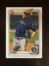 2020 Bowman First (1st) Edition Zack Brown BFE-34 Milwaukee Brewers RC
