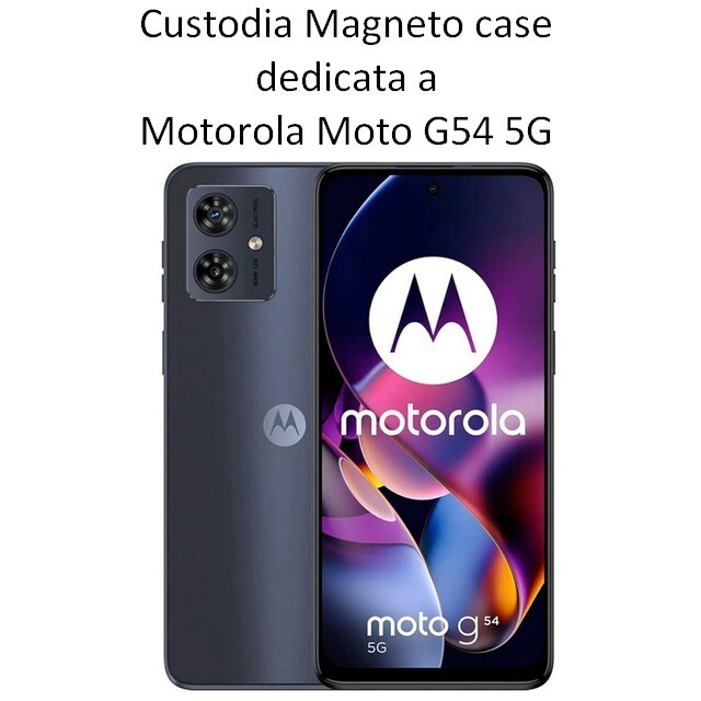 SMART BOOK CUSTODIA A LIBRO POKET FLIP COVER CASE PER MOTOROLA Moto G54 5g Black