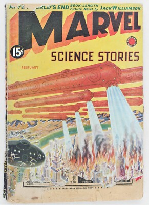 MARVEL Science Stories 3 a February 1939 GOLDEN AGE gd Red Circle PULP Magazine