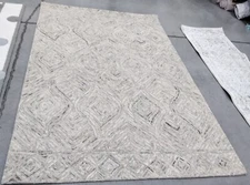 BEIGE / GREY 5' X 8' Back Stain Rug, Reduced Price 1172764559 IKT703B-5
