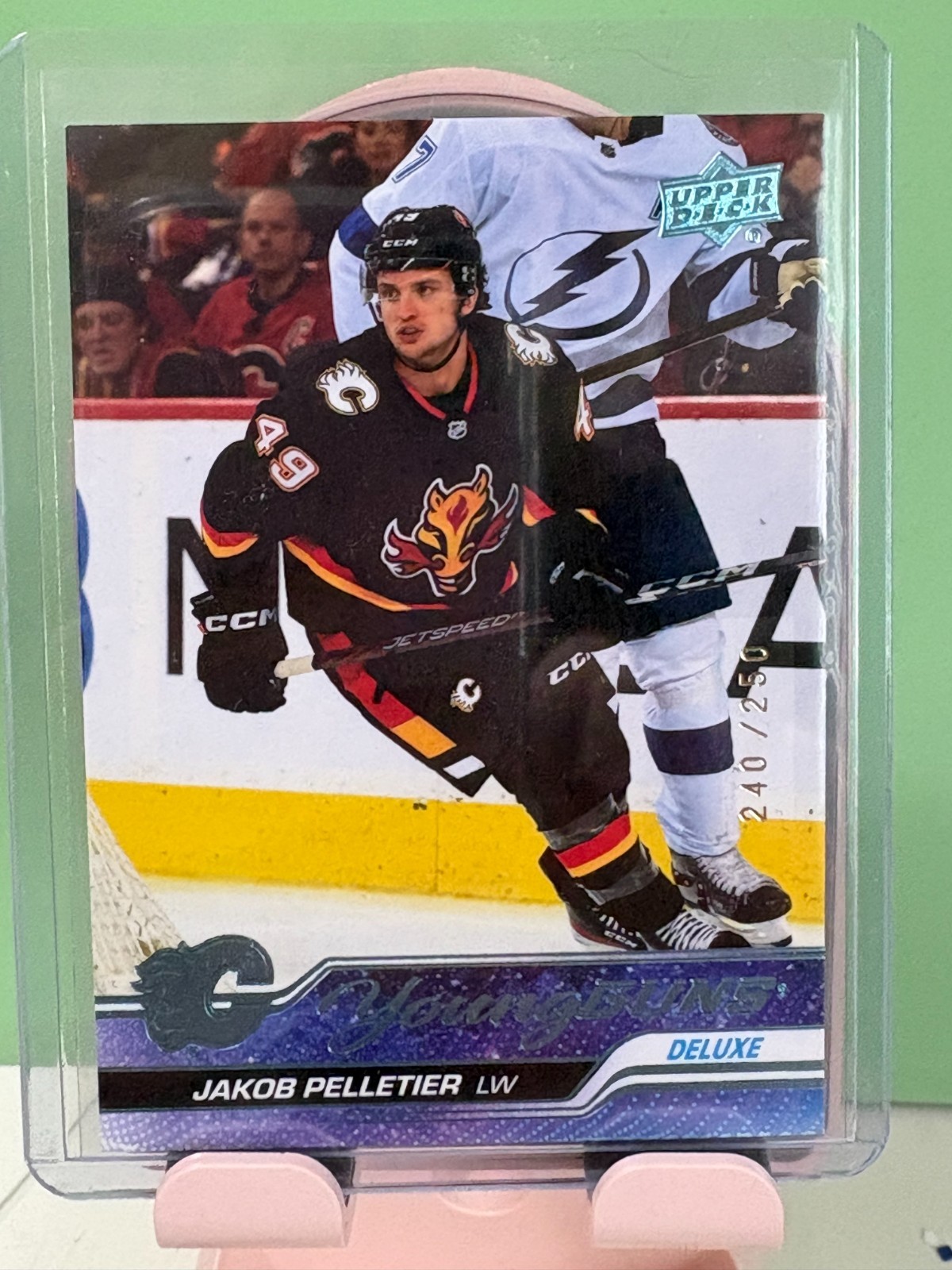 2023-24 Upper Deck Deluxe #208 Jakob Pelletier YG 240/250