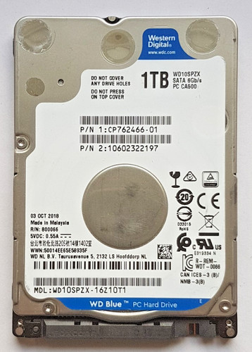 1 TB SATA Western Digital WD Blue PC CA500 WD10SPZX-16Z10T1 5400rpm 128MB 2.5"