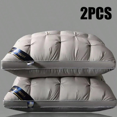 Queen Size Pillow Set of 2 Soft Gel Cushions for All Sleeping Positions - NEW