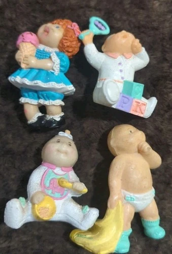 Lot of 4 Original Vintage Cabbage Patch Kids Miniature Figures PVC