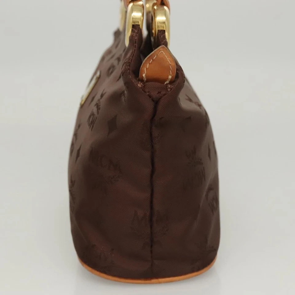 MCM Visetos Bolso Nylon Marrón Nylon Bolso Auténtico - Imagen 3 de 4