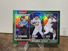 2026 Topps Series 1 NL RBI Leaders #11 Green Foil /99 Schwarber Alonso Soto
