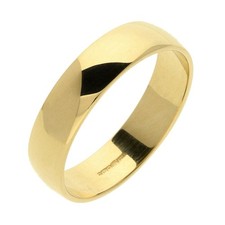 Gents 9ct Yellow Gold Wedding Ring - Size U - 5mm