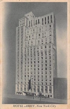 C112 New York Hotel Abbey  1945 vintage postcard