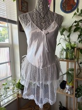 Vintage White Lingerie With Bow Details Sz Small