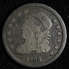 1836 Capped Bust Silver Half Dime FINE E237 ZATFF