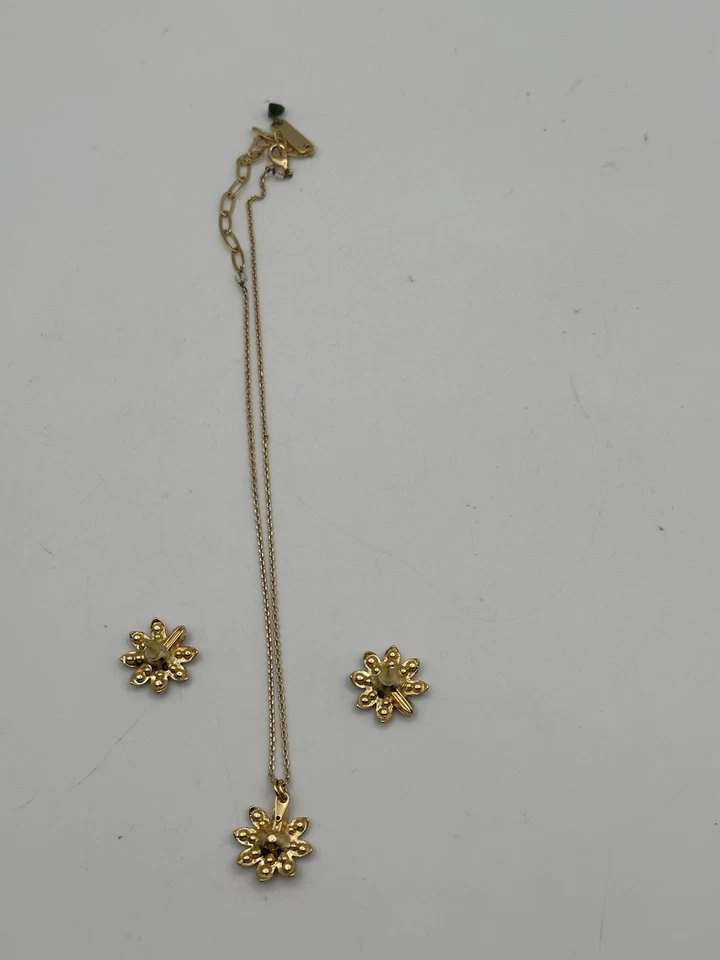 Conjunto de Pendientes Collar Mariana Multicolor Cristales Swarovski Florales Foto 4 de 4