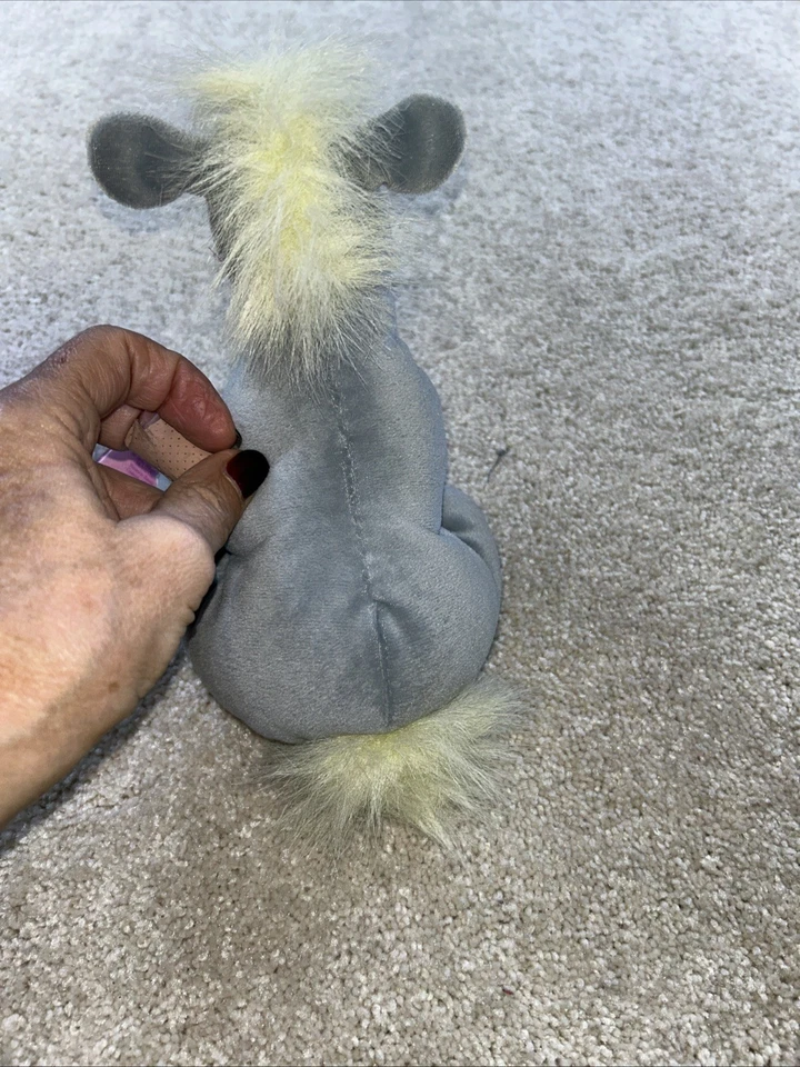 Vintage 1998 Enesco Precious Moments Tender Tails Donkey 8" Plush With Hang Tag - Image 3 of 4