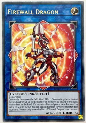 MGED-EN141 Firewall Dragon (Alt Art 2) - Rare 1st Edition Near Mint YuGiOh Card