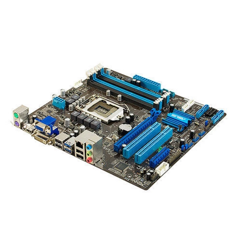 Asus P8Q77-M Scheda Madre socket lga 1155 intel Q77 motherboard ddr3 computer - Immagine 3 di 4