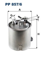 Filtron Kraftstofffilter Pp 857/6 Leitungsfilter FüR Nissan Navara D40 R51 NP300