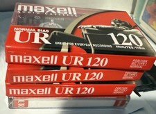 4 Pack of Maxell UR 120 Normal Bias Type I Cassette Tapes UR120 -3 New/1 Used