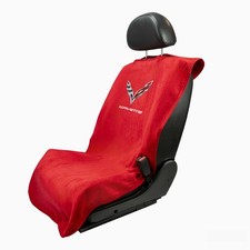 Seat Armour Corvette C7 Car Seat Towel, Cotton Terry, Red