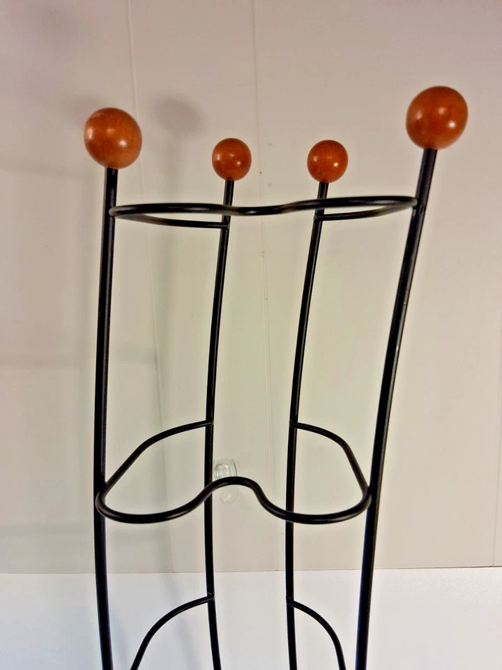 Base de madera ondulada vintage Atlantic 110 música CD almacenamiento cable torre estante 51"" Foto 2 de 4