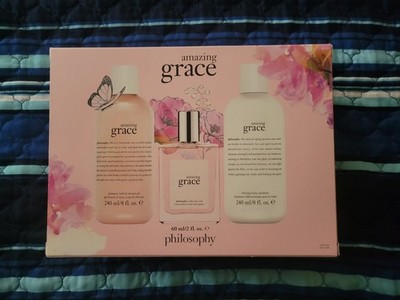 Amazing Grace By Philosophy 3 Piece Set Perfume, Lotion And Shower Gel