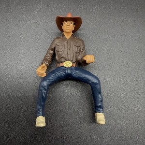 Schleich HORSE RIDER COWBOY Rodeo Man Retired 2015 Movable Arm Brown Shirt Hat