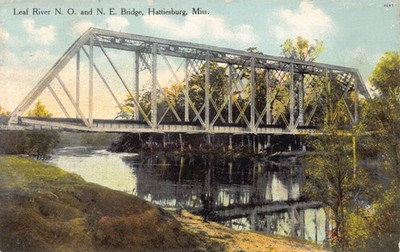 MS~MISSISSIPPI~HATTIESBURG~LEAF RIVER~NEW ORLEANS & NORTH EASTERN RAILROAD BRIDG