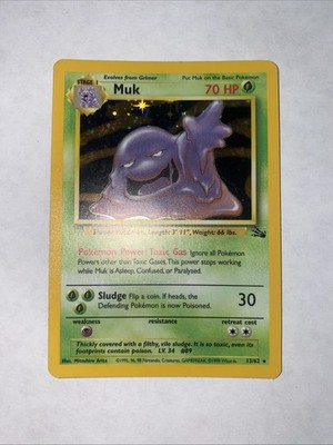 Pokemon Fossil Set - Muk - 13/62 - Holo Rare - Unlimited Edition