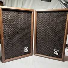 Vintage Panasonic Speakers Veneer Wood 70s Retro Working 16.5” Tall Speakers #2