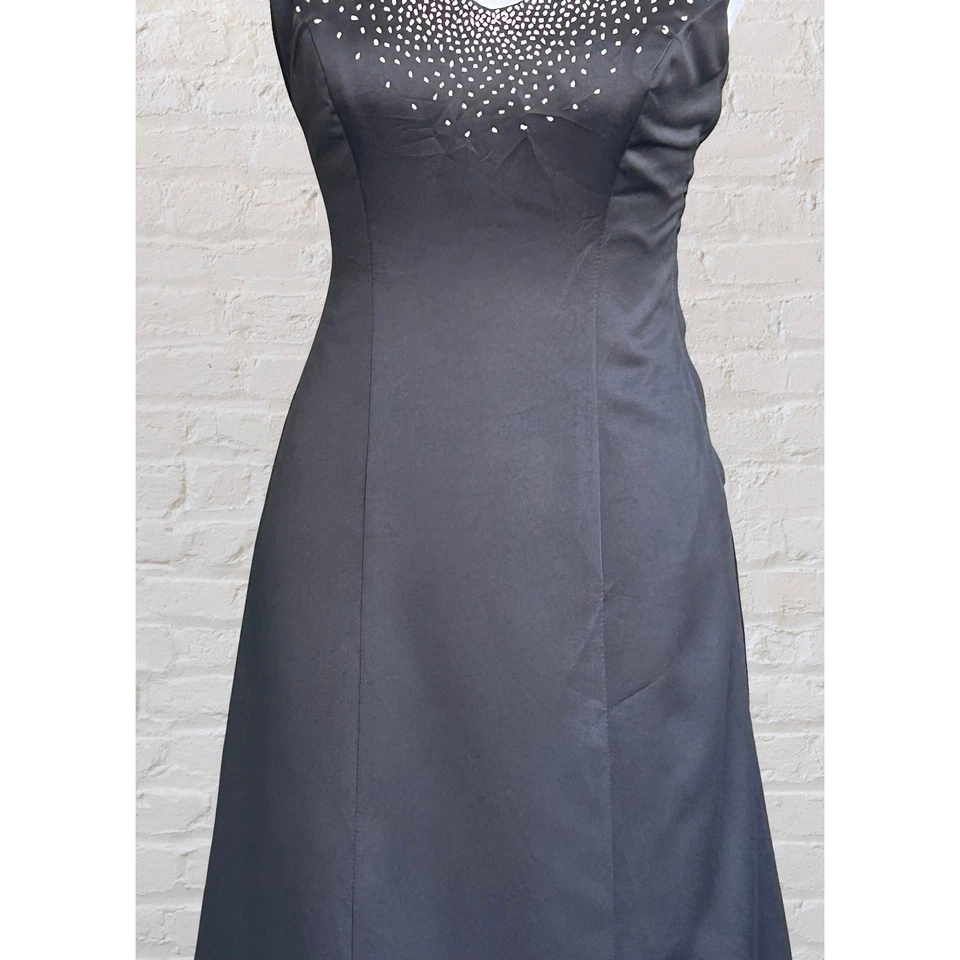 Винтажный Y2K 90-х черный розовый без бретелек выпускное платье S 2 3 4 Whimsigoth темно фея  - Изображение 3 из 4