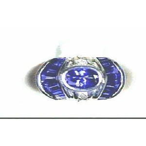 Le Vian 18K White Gold Cocktail Ring for Women 2.78 cts Tanzanite Diamond Size 7