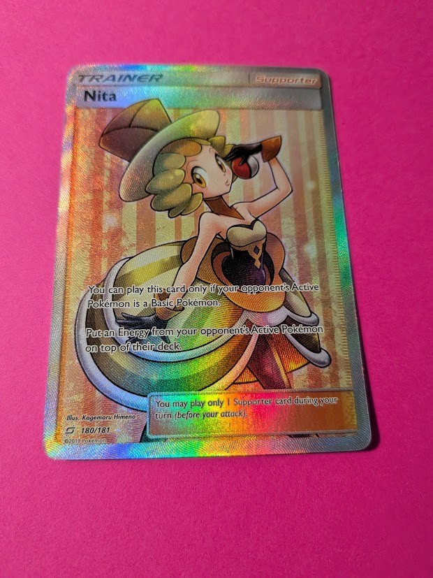 Nita Pokemon Trainer Card (Team Up Set, 180/181, LP) LIGHTLY PLAYED