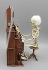 Vtg OOAK Spooky Haunted Organ w Skeleton Artisan Dollhouse Miniature 1:12 — photo 8
