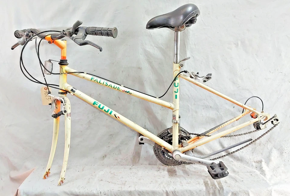 1988 Fuji Palisade conjunto de quadro de bicicleta híbrida médio 17" aço cromado EUA remetente:) - Imagem 2 de 4