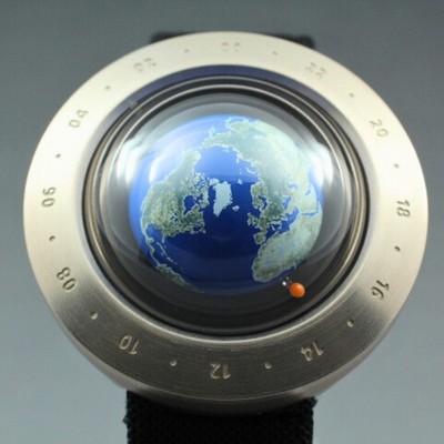 Vintage 2001 SEIKO Think The Earth WN-1 Men's Quartz Watch Earth World Time 45mm
