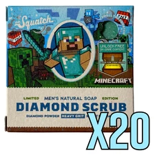 DR SQUATCH Soap Minecraft Diamond Scrub Heavy Grit 5 oz Limited Edition NEW 20PK